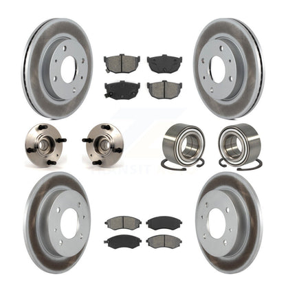 Kit de rotor et de plaquettes de frein revêtus de roulement de moyeu avant et arrière (10 pièces) pour Hyundai Elantr