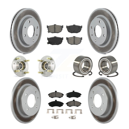Kit de rotor et de plaquettes de frein revêtus de roulement de moyeu avant et arrière (10 pièces) pour Hyundai Elantr
