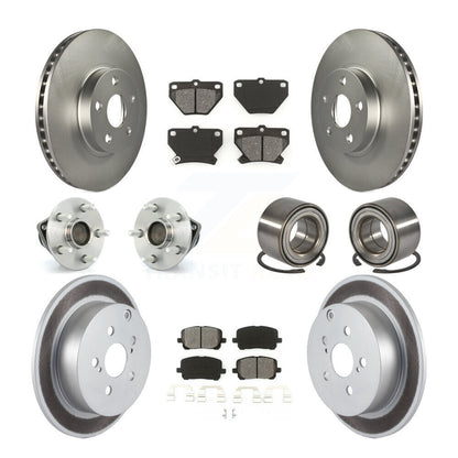 Kit de plaquettes de Rotor de frein, roulement de moyeu avant et arrière (10 pièces) pour Toyota Matrix Coroll
