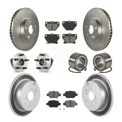 Kit de plaquettes de rotor de frein à disque revêtues de roulement de moyeu avant et arrière (10 pièces) pour Toyota Celic