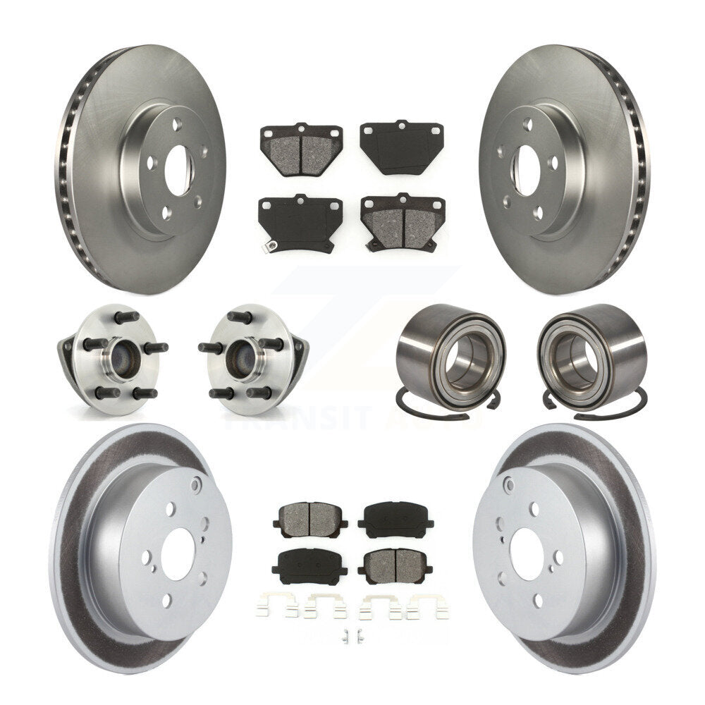 Kit de plaquettes de Rotor de frein, roulement de moyeu avant et arrière (10 pièces), pour Toyota Matrix Pontia