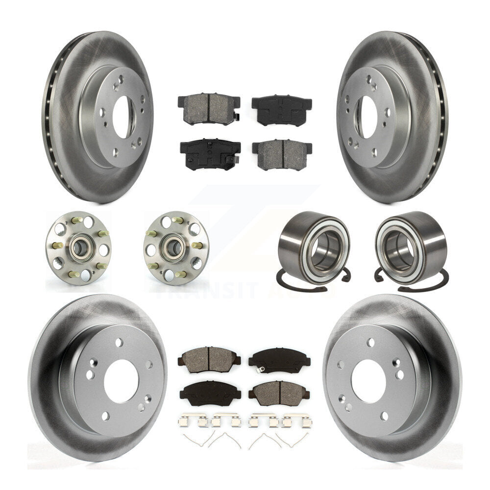 Kit de plaquettes de rotor de frein, roulement de moyeu avant et arrière (10 pièces) pour Honda Civic Si 2004