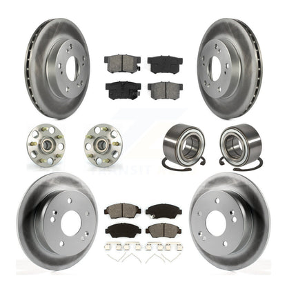 Kit de plaquettes de rotor de frein, roulement de moyeu avant et arrière (10 pièces) pour Honda Civic Si 2004