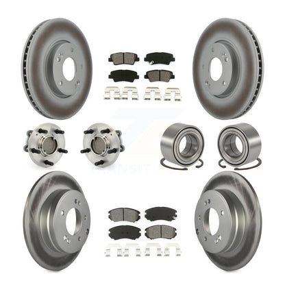 Kit de plaquettes de Rotor de frein à disque revêtu de roulement de moyeu avant et arrière (10 pièces) pour Hyundai Sonat