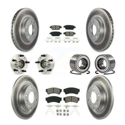 Kit de plaquettes de Rotor de frein revêtues de roulement de moyeu avant et arrière (10 pièces) pour Ford Fusion Mazda