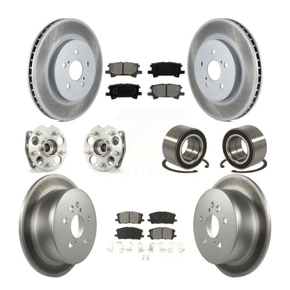 Kit de rotor et de plaquettes de frein revêtus de roulement de moyeu avant et arrière (10 pièces) pour Lexus RX350 RX33