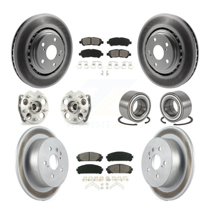 Kit de plaquettes de Rotor de frein, roulement de moyeu avant et arrière (10 pièces) pour Toyota Highlander AW