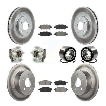 Kit de plaquettes de rotor de frein à disque revêtues de roulement de moyeu avant et arrière (10 pièces) pour Nissan Altim
