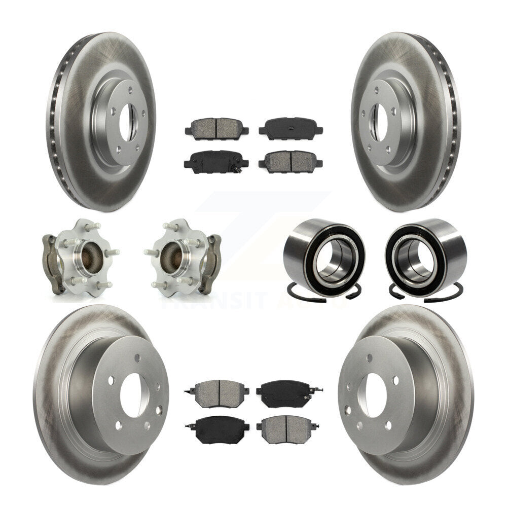 Kit de plaquettes de rotor de frein, roulement de moyeu avant et arrière (10 pièces) pour Nissan Altima Maxim