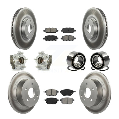 Kit de plaquettes de rotor de frein, roulement de moyeu avant et arrière (10 pièces) pour Nissan Altima Maxim