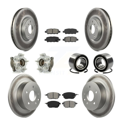 Kit de plaquettes de rotor de frein, roulement de moyeu avant et arrière (10 pièces) pour Nissan Altima Maxim