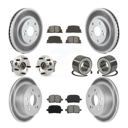 Kit de plaquettes de rotor de frein enduites de roulement de moyeu avant et arrière (10 pièces) pour Toyota Camry Lexu
