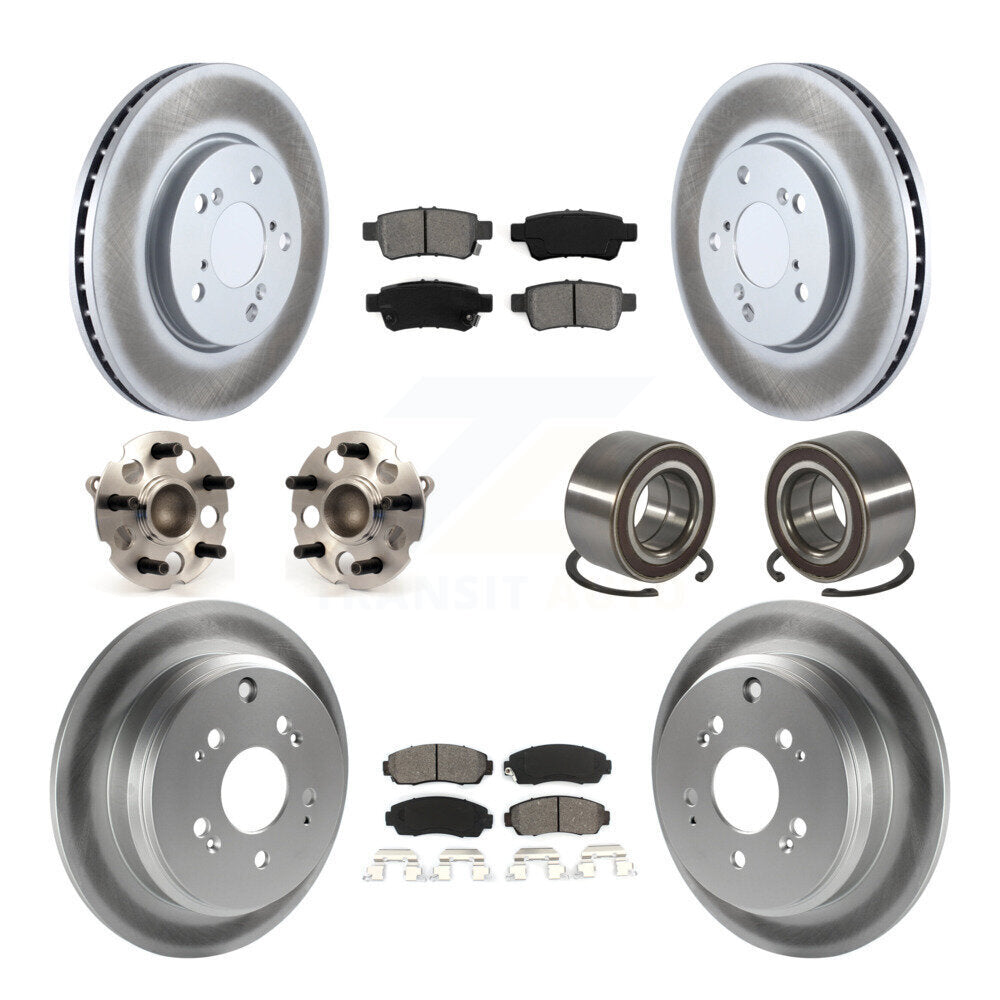 Kit de plaquettes de rotor de frein revêtues de roulement de moyeu avant et arrière (10 pièces) pour Honda Odysse 05-10