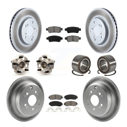 Kit de plaquettes de rotor de frein revêtues de roulement de moyeu avant et arrière (10 pièces) pour Honda Odysse 05-10