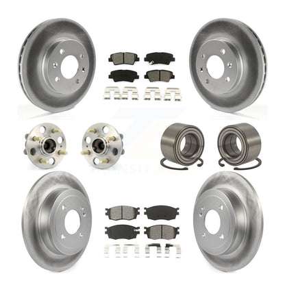 Kit de plaquettes de Rotor de frein à disque revêtu de roulement de moyeu avant et arrière (10 pièces) pour Hyundai Accen