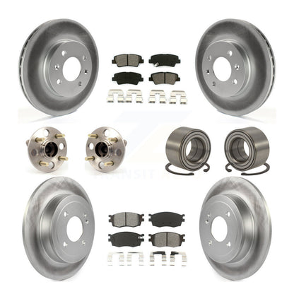 Kit de plaquettes de Rotor de frein à disque revêtu de roulement de moyeu avant et arrière (10 pièces) pour Hyundai Accen