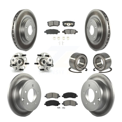 Kit de plaquettes de rotor de frein, roulement de moyeu avant et arrière (10 pièces) pour Jeep Patriot Compas