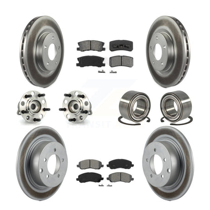 Kit de plaquettes de rotor de frein, roulement de moyeu avant et arrière (10 pièces) pour Jeep Patriot Compas