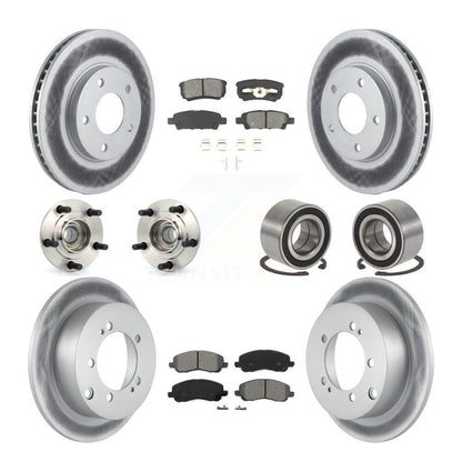 Kit de rotor et de plaquettes de frein revêtus de roulement de moyeu avant et arrière (10 pièces) pour Mitsubishi Lance