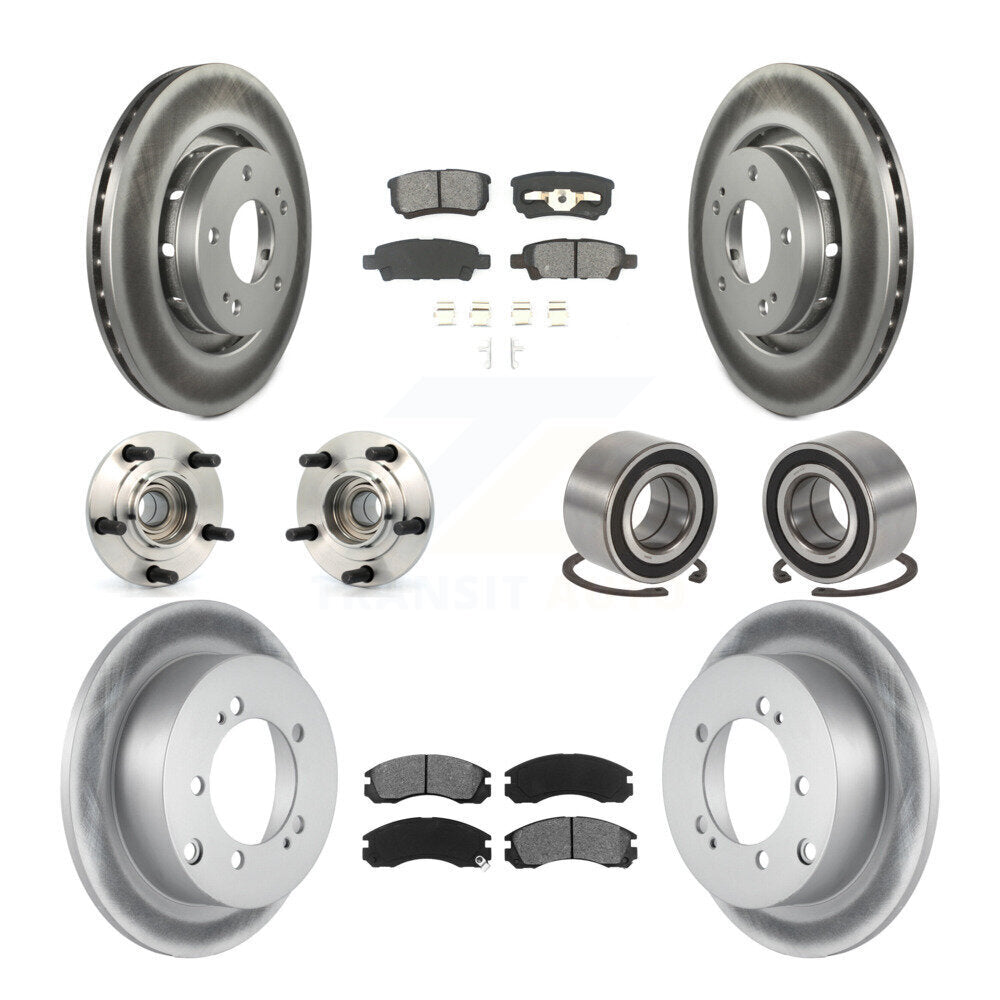 Kit de plaquettes de rotor de frein, roulement de moyeu avant et arrière (10 pièces) pour Mitsubishi Outlande