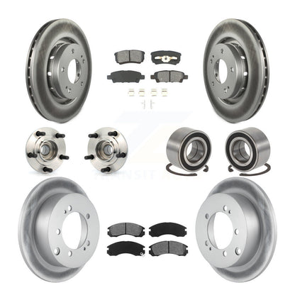 Kit de plaquettes de rotor de frein, roulement de moyeu avant et arrière (10 pièces) pour Mitsubishi Outlande