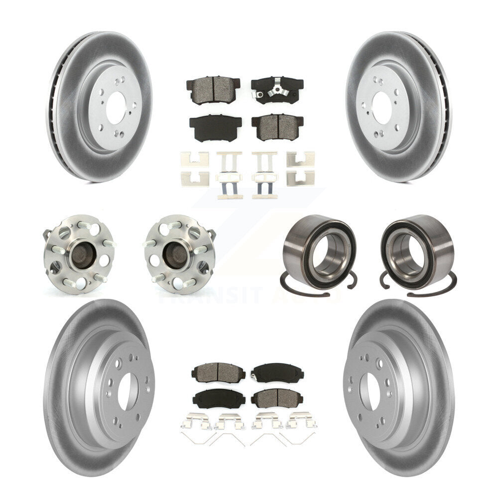 Kit de plaquettes de Rotor de frein revêtues de roulement de moyeu avant et arrière (10 pièces) pour Honda Crosstour FW