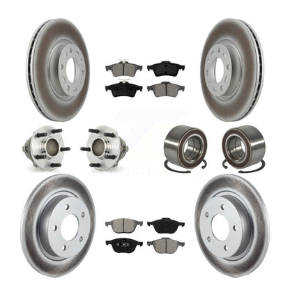 Kit de plaquettes de rotor de frein à disque revêtues de roulement de moyeu avant et arrière (10 pièces) pour Mazda 3 Spor