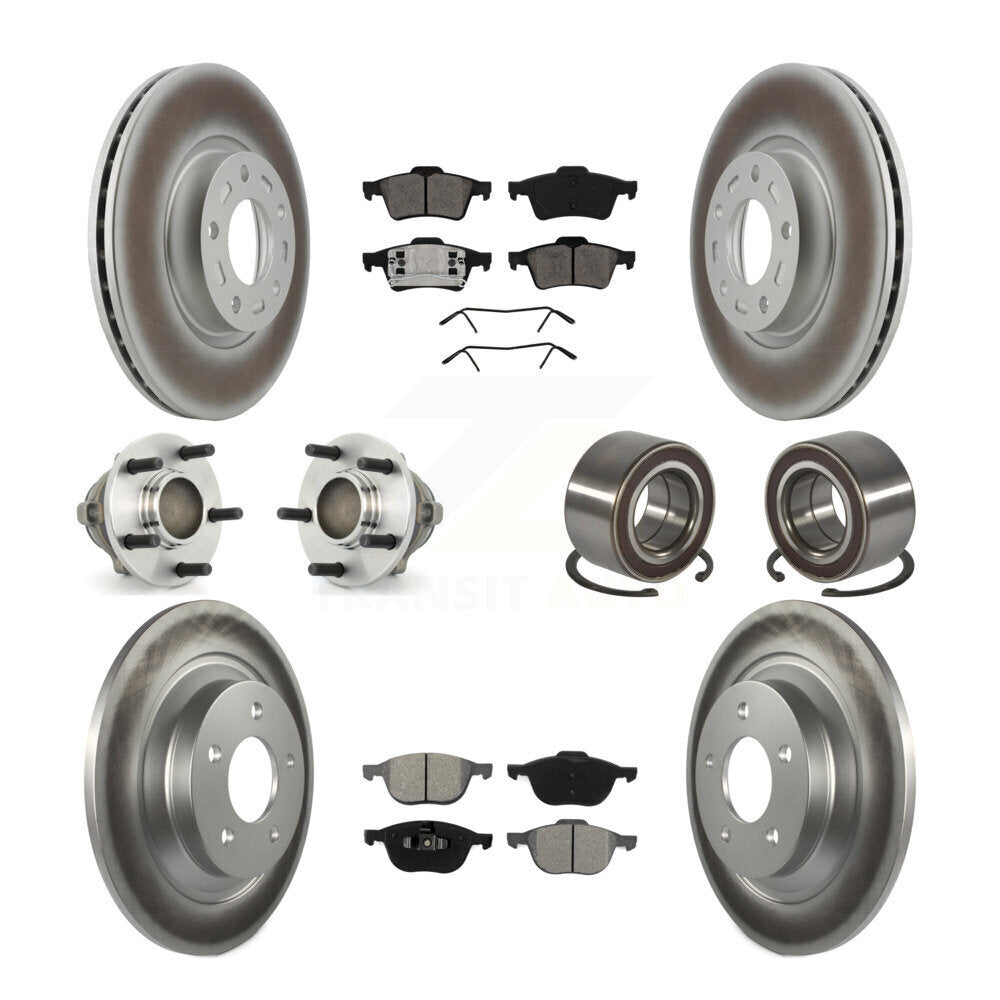 Kit de plaquettes de Rotor de frein, roulement de moyeu avant et arrière (10 pièces) pour Mazda 5 à 02 0 2006