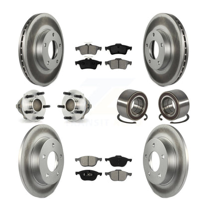 Kit de plaquettes de rotor de frein à disque revêtues de roulement de moyeu avant et arrière (10 pièces) pour Mazda 3 Spor