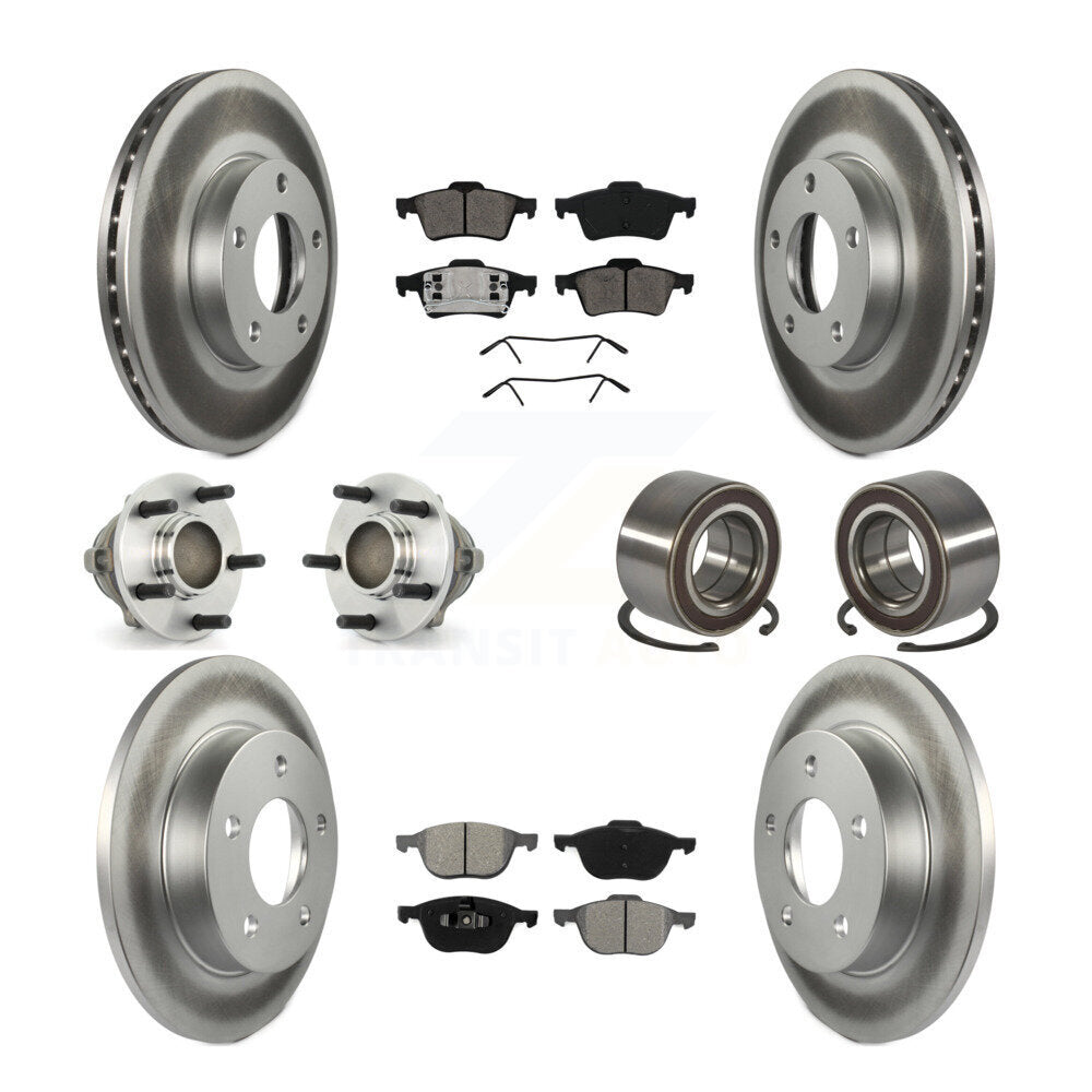 Kit de plaquettes de Rotor de frein, roulement de moyeu avant et arrière (10 pièces), pour Mazda 3 à partir de 01 05
