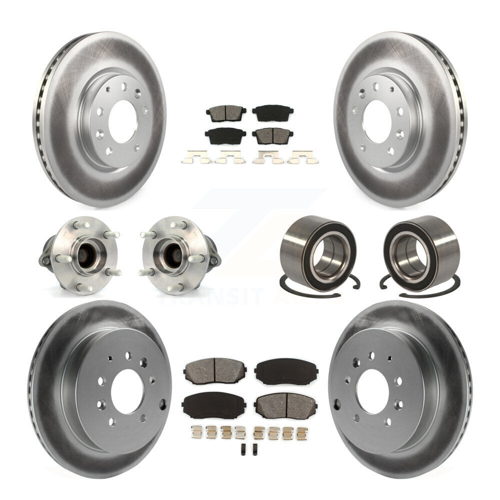 Kit de plaquettes de rotor de frein, roulement de moyeu avant et arrière (10 pièces) pour Mazda CX-7 FW 07-12