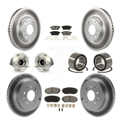 Kit de plaquettes de rotor de frein, roulement de moyeu avant et arrière (10 pièces) pour Mazda CX-7 FW 07-12