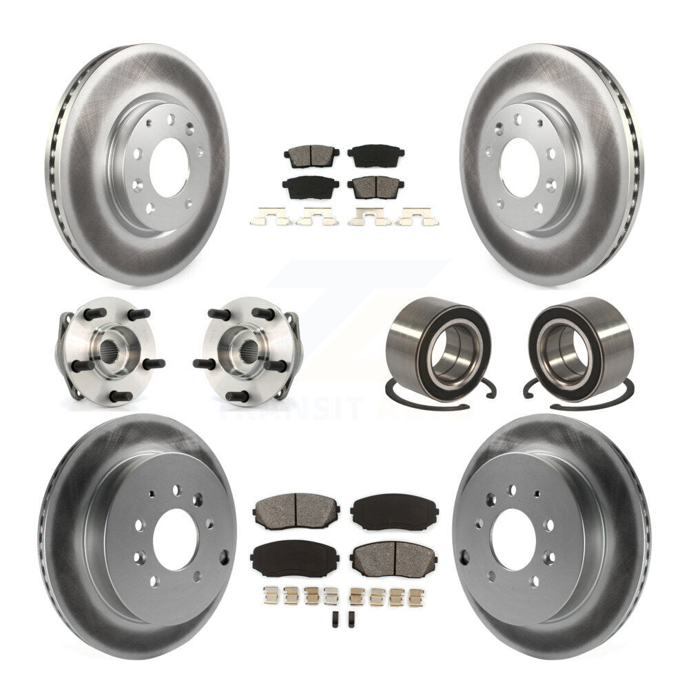 Kit de plaquettes de rotor de frein, roulement de moyeu avant et arrière (10 pièces) pour Mazda CX-7 AW 07-12