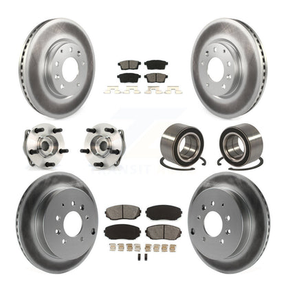 Kit de plaquettes de rotor de frein, roulement de moyeu avant et arrière (10 pièces) pour Mazda CX-7 AW 07-12