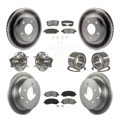 Kit de rotor et de plaquettes de frein revêtus de roulement de moyeu avant et arrière (10 pièces) pour Mitsubishi Lance