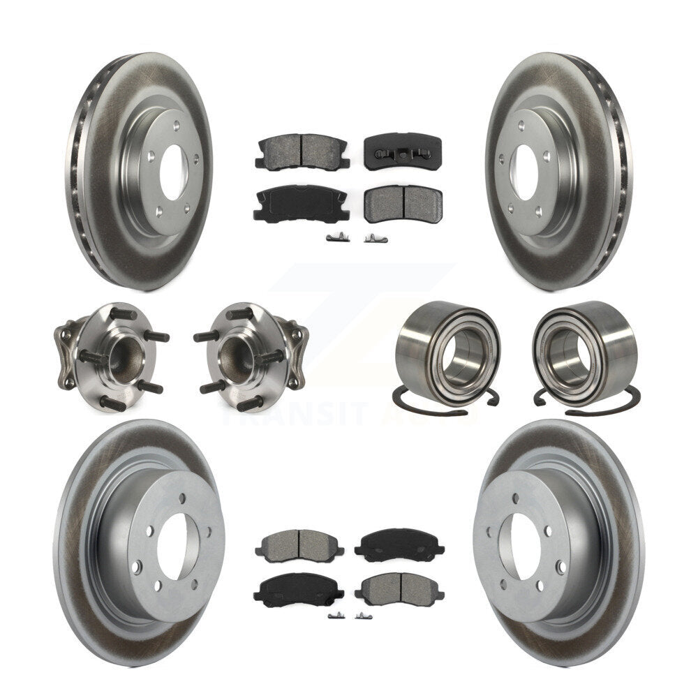 Kit de plaquettes de rotor de frein, roulement de moyeu avant et arrière (10 pièces) pour Mitsubishi Outlande