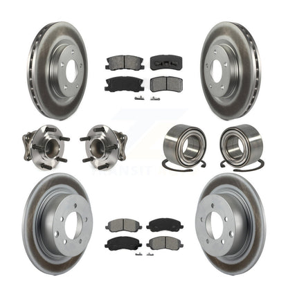 Kit de plaquettes de rotor de frein, roulement de moyeu avant et arrière (10 pièces) pour Mitsubishi Outlande