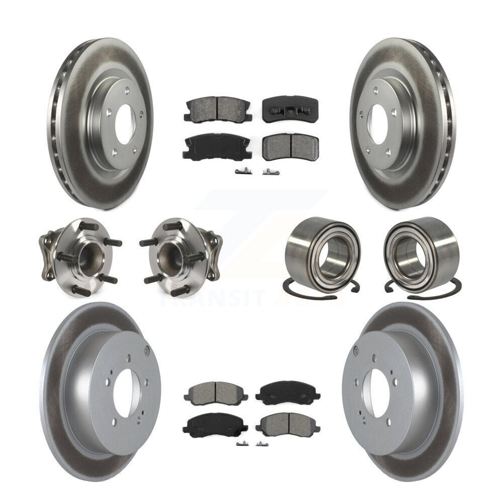 Kit de plaquettes de rotor de frein, roulement de moyeu avant et arrière (10 pièces) pour Mitsubishi Outlande