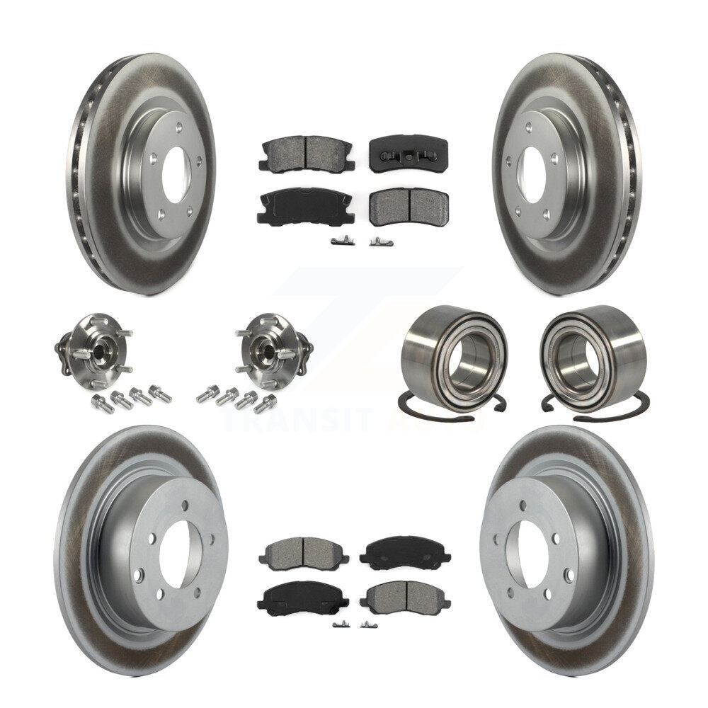 Kit de plaquettes de rotor de frein, roulement de moyeu avant et arrière (10 pièces) pour Mitsubishi Outlande
