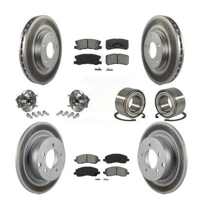Kit de plaquettes de rotor de frein, roulement de moyeu avant et arrière (10 pièces) pour Mitsubishi Outlande