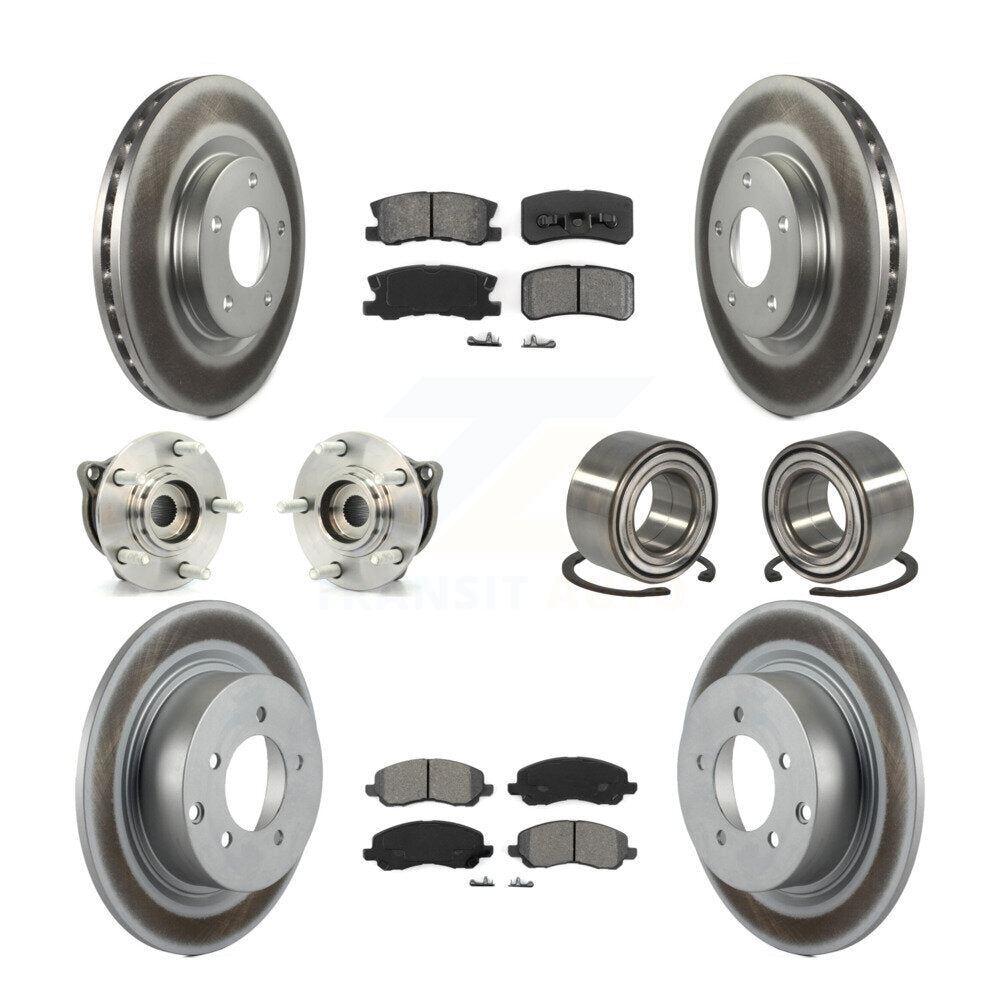 Kit de plaquettes de rotor de frein, roulement de moyeu avant et arrière (10 pièces) pour Mitsubishi Outlande