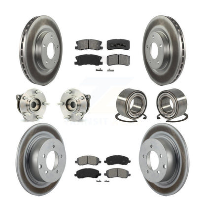 Kit de plaquettes de rotor de frein, roulement de moyeu avant et arrière (10 pièces) pour Mitsubishi Outlande