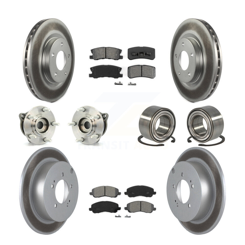 Kit de plaquettes de rotor de frein, roulement de moyeu avant et arrière (10 pièces) pour Mitsubishi Outlande