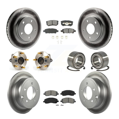 Kit de rotor et de plaquettes de frein revêtus de roulement de moyeu avant et arrière (10 pièces) pour Mitsubishi Lance