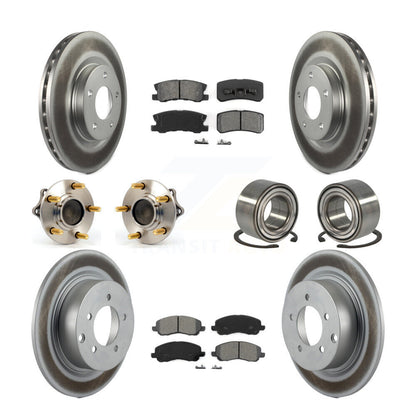 Kit de rotor et de plaquettes de frein revêtus de roulement de moyeu avant et arrière (10 pièces) pour Mitsubishi Lance