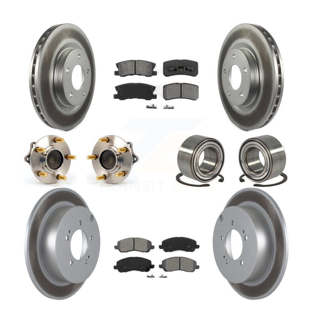 Kit de plaquettes de rotor de frein, roulement de moyeu avant et arrière (10 pièces) pour Mitsubishi Outlande