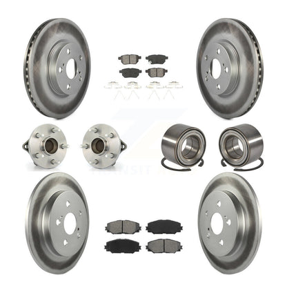 Kit de plaquettes de Rotor de frein, roulement de moyeu avant et arrière (10 pièces) pour Toyota Corolla Matri