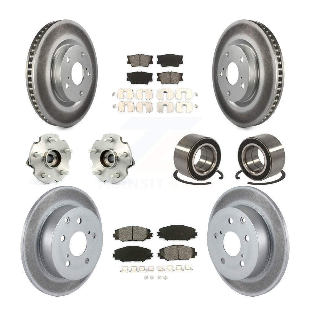 Kit de plaquettes de Rotor de frein, roulement de moyeu avant et arrière (10 pièces), pour Toyota Matrix Pontia