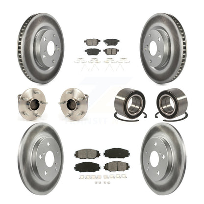 Kit de plaquettes de rotor de frein à disque revêtues de roulement de moyeu avant et arrière (10 pièces) pour Toyota Matri