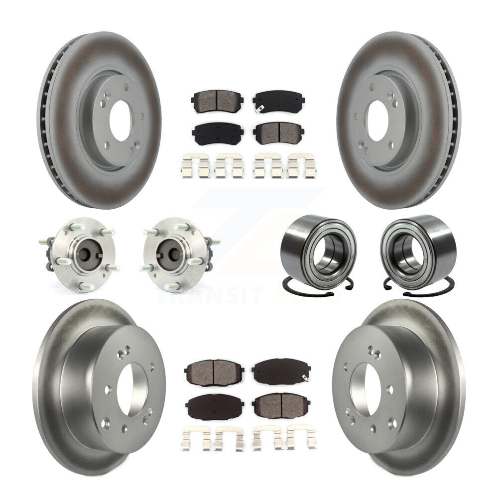 Kit de plaquettes de Rotor de frein, roulement de moyeu avant et arrière (10 pièces), pour Kia Forte koup Forte
